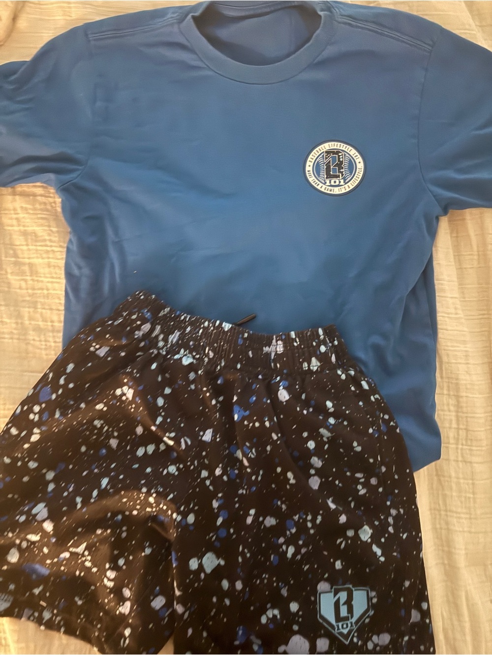 Baseball Lifestyle Blue Splatter Matching Set